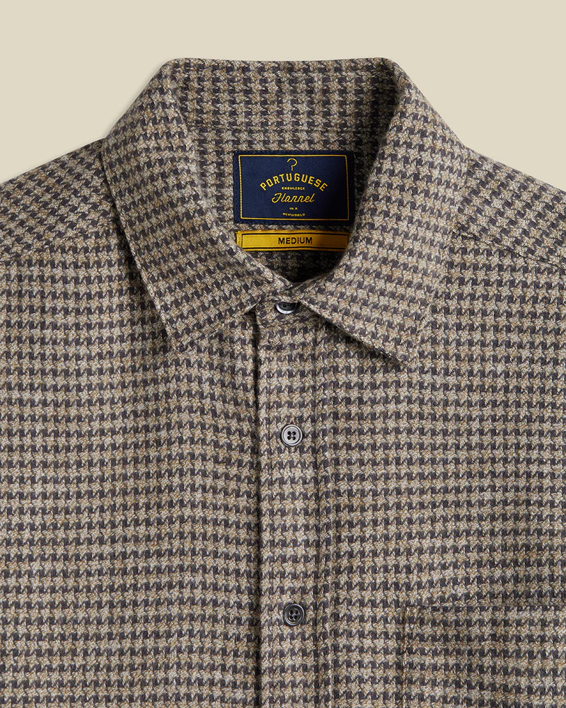 Portuguese Flannel Abstract Pied Poule Shirt