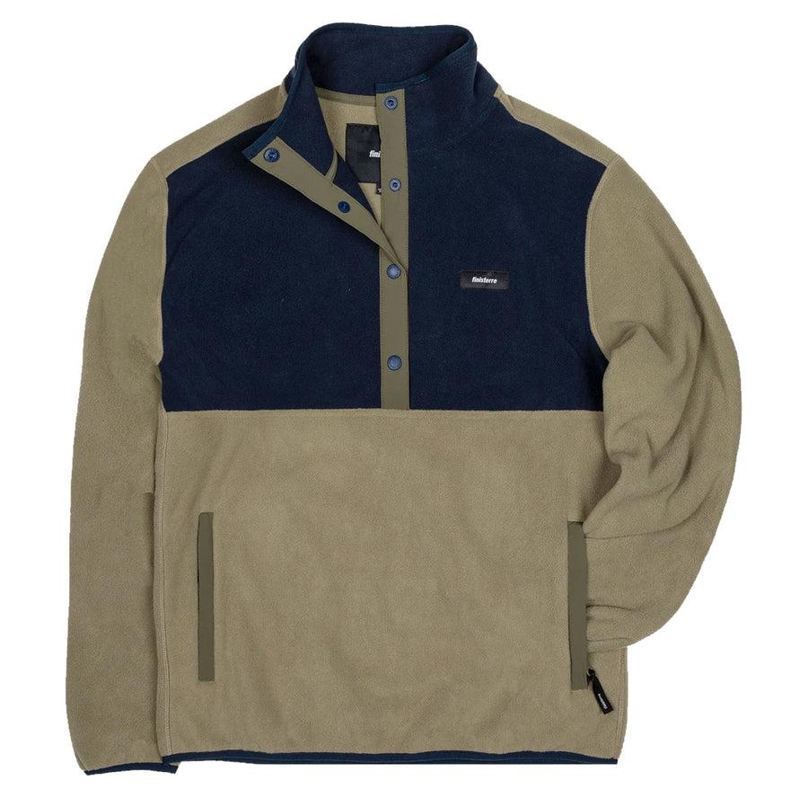 Finisterre Axiom Quarter Snap Fleece | Willow Green / Navy / Olive