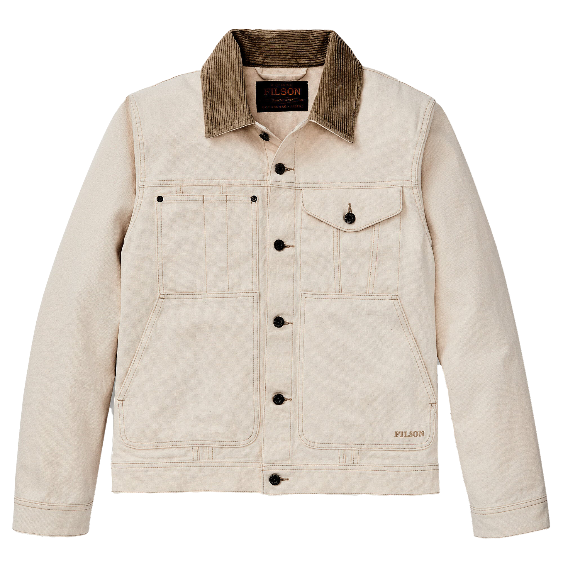 Filson Rustic Canvas Short Cruiser Jacket- Natural Seed – Arrowild