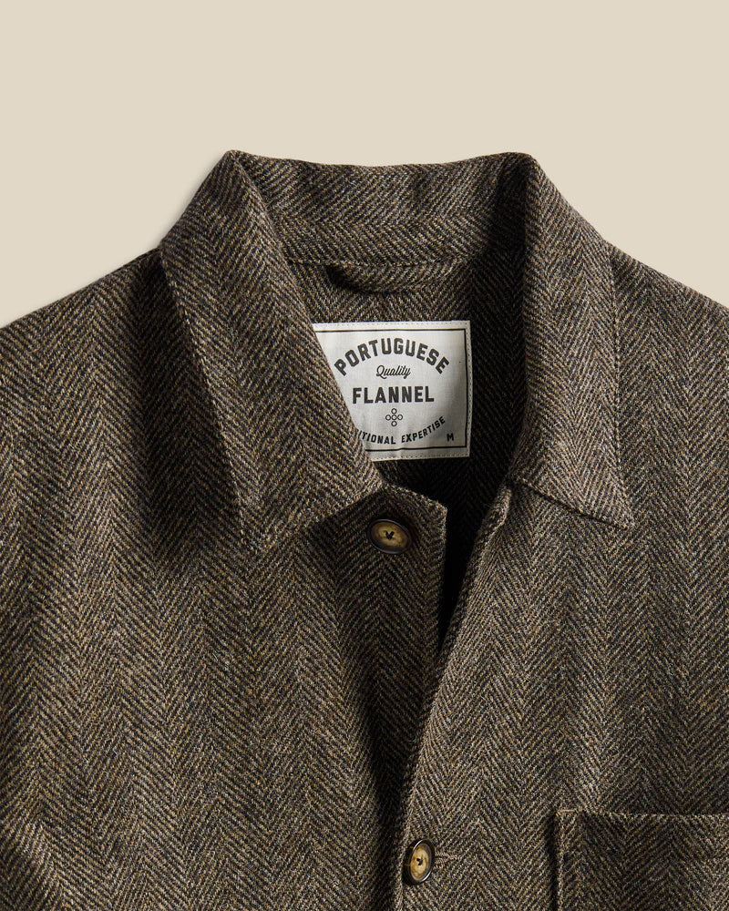 Portuguese Flannel Labura Herringbone Jacket