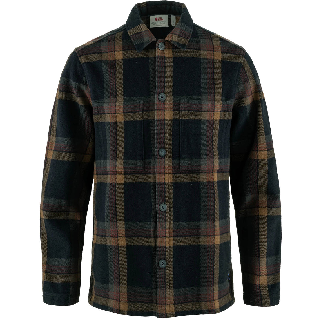 Fjallraven Singi Flannel Overshirt | Dark Navy / Wood Brown