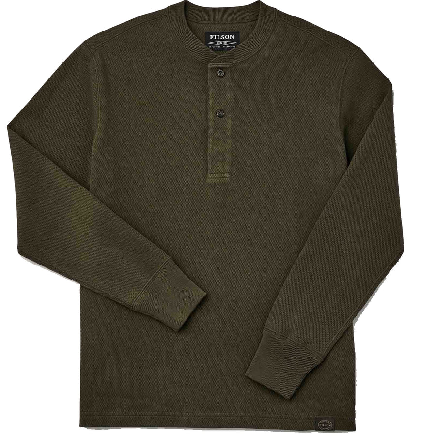 Filson Waffle Knit Henley | Mossy Rock