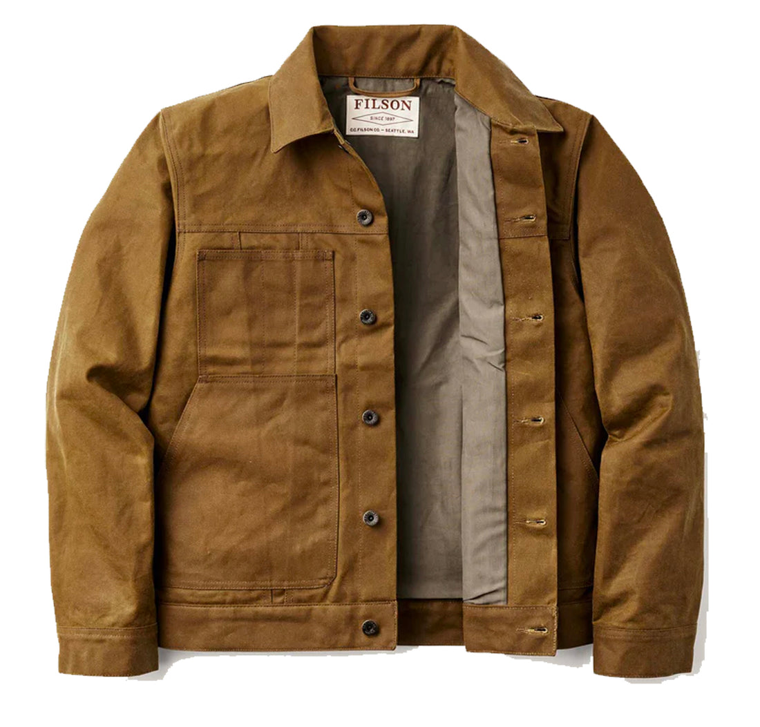 Filson Short Lined Tin Cloth Cruiser | Dark Tan