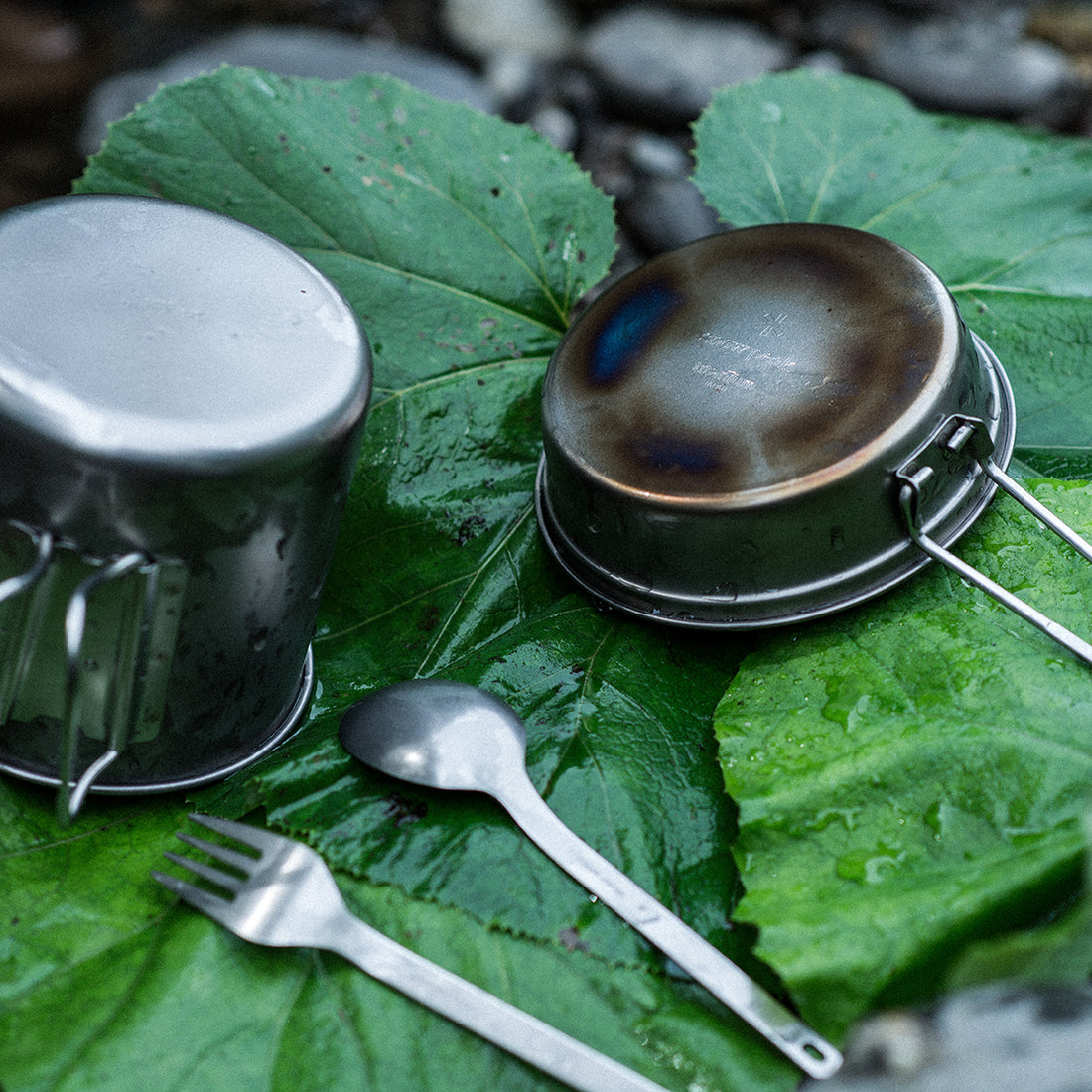 Snow Peak Titanium Spoon & Fork Set | Titanium